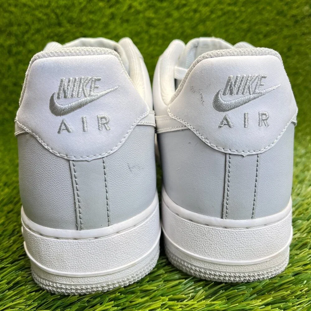 Nike Air Force 1 '07 Low Mens Size 11.5 Ivory Gray White Athletic Shoes Sneakers